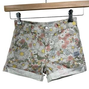 Levis High Rise Floral Jean Shorts GIrls 7/8
